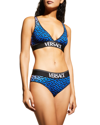 Versace Ombre Greca Triangle Bralette In Multicolor