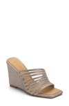 Mercedes Castillo Cecilia Wedge Sandal In Platinum