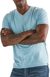 Lucky Brand Venice Burnout V-neck T-shirt In Delphinium