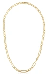 Roberto Coin 18k Gold Mixed Oval-link Necklace In Yellow Gold