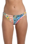 La Blanca Soleil Ring Detail Strappy Bikini Bottoms In Multi