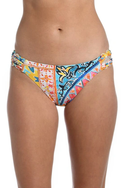 La Blanca Soleil Ring Detail Strappy Bikini Bottoms In Multi