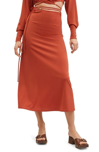 Mango Women's Metal Applique Skirt In Russet