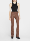 L Agence Selma High-rise Sleek Baby Boot Jeans In Dark Mocha Coated