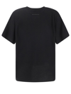 MM6 MAISON MARGIELA BLACK T-SHIRT WITH EMBROIDERED LOGO,S52GC0246S24312900