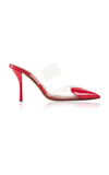 Alaïa Le Cœur Pvc; Leather Mules In Red