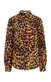 Stella Mccartney Leopard Silk Button-front Shirt In Animal