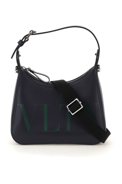 Valentino Garavani Logo Print Shoulder Bag In Blue,green