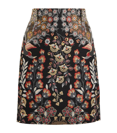 Etro Comet Metallic Jacquard Mini Skirt In Black