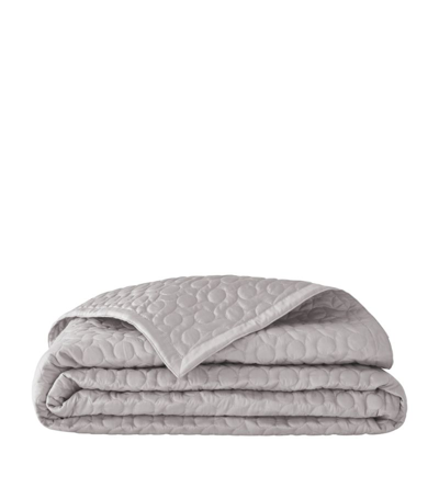 Alexandre Turpault Quilted Poesie King Bedspread (260cm X 240cm) In Silver