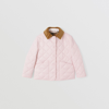 BURBERRY BURBERRY CHILDRENS CORDUROY COLLAR DIAMOND QUILTED JACKET
