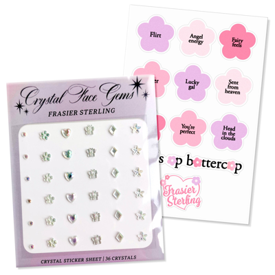 Frasier Sterling Free Gifts! Limited Edition Crystal Face Gems + Sticker Sheet