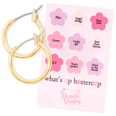 Frasier Sterling Free Gifts! Small Heavenly Hoops + Sticker Sheet