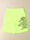 Diesel Kids' Shorts In Cotton With Prints In Lime