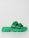 Bottega Veneta Flash Padded Flat Sandals In Green