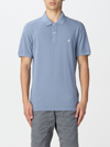 Brooksfield Polo Shirt In Cotton With Logo In Blue