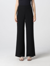 Emporio Armani Wide Leg Trousers Featuring Side Embellishments In Black