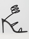 René Caovilla Crystal-embellished Wraparound Leather Sandals In Black