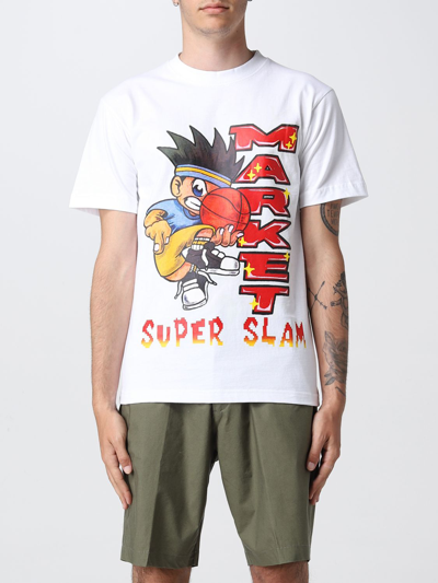 Market Cartoon-print Short-sleeve T-shirt In White