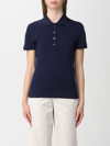 Lacoste Dark Blue Short-sleeved Polo Shirt In Blue