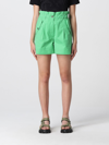 Kenzo High-waisted Elastic Waist Shorts In Mint