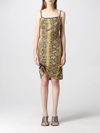 Gcds Python Sequins Coulisse Dress In Yellow