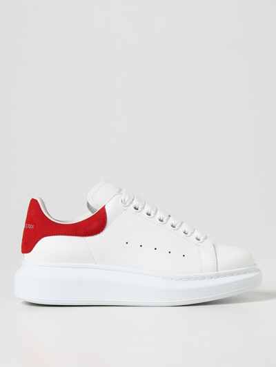 Alexander Mcqueen Leather Trainers In Red