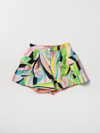 EMILIO PUCCI COTTON SHORTS WITH ABSTRACT PRINT,364095005