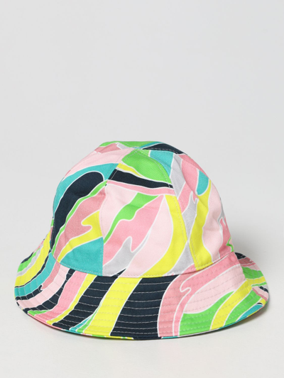 Emilio Pucci Bucket Hat With Print In Multicolor