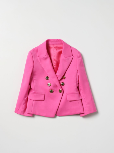 Balmain Babies' Double-breasted Blazer In Pink