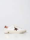 Golden Goose May  Leather Sneakers In White