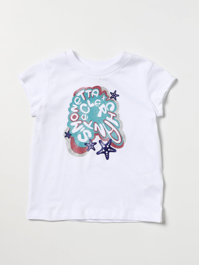 Simonetta Kids' T-shirt With Graphic Print In White