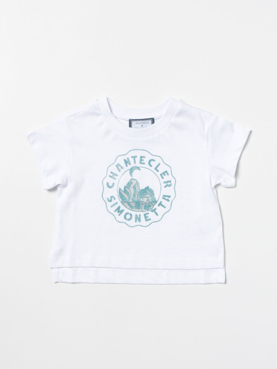 Simonetta Kids' X Chantecler T-shirt With Graphic Print In White