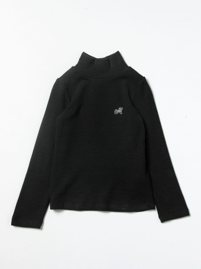 Monnalisa Cotton Sweater In Black