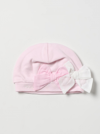 Monnalisa Cap With Bows In Pink