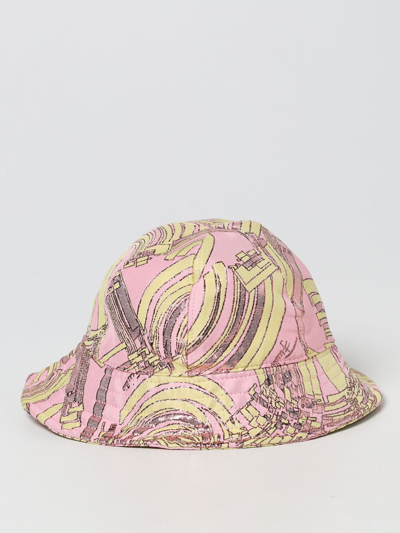 Emilio Pucci Bucket Hat With Graphic Pattern In Pink