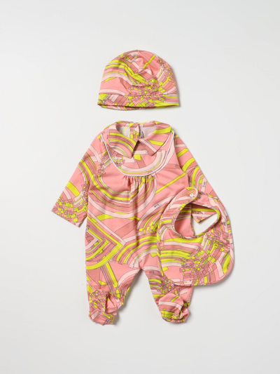Emilio Pucci Babies' 3-piece Set With Graphic Print In Pink