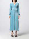 Boutique Moschino Moschino Boutique Dress In Panné Velvet In Gnawed Blue