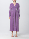 Boutique Moschino Moschino Boutique Dress In Panné Velvet In Violet