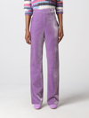 Boutique Moschino Woman Pants Lilac Size 10 Silk In Violet