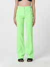Jacquemus Meloia Paneled Neon Canvas Straight-leg Pants In Green
