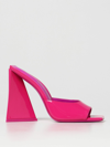Attico Devon Sandals With Square Head And High Heels In Fuchsia