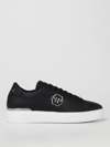 Philipp Plein Rubber Leather Hexagon Sneakers In Black