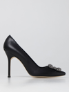 Manolo Blahnik Hangisi 105 Embellished Leather Pumps In Black
