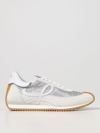 Loewe Suede & Tech Flow Runner Low Sneakers In Silver