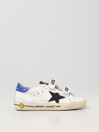 Golden Goose Kids' Old School Trainers In Leather In White