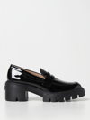 Stuart Weitzman Soho Glossed-leather Platform Loafers In Black