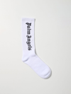 Palm Angels Vertical Logo Cotton Socks In White