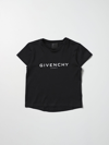 Givenchy Kids' Cotton T-shirt With Logo In Black