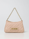 Love Moschino Bag In Quilted Synthetic Leather In Nude